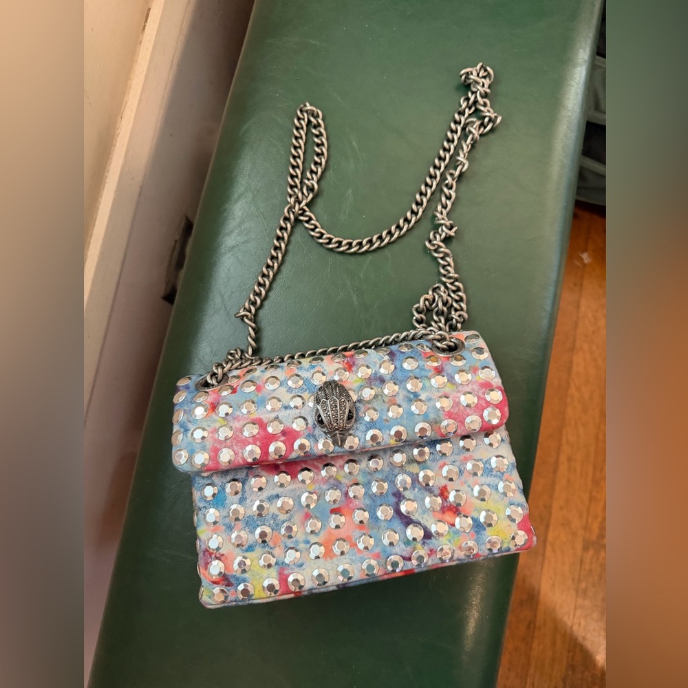 Kurt Geiger Mini Kensington Stud Colorwash Fabric Crossbody Bag